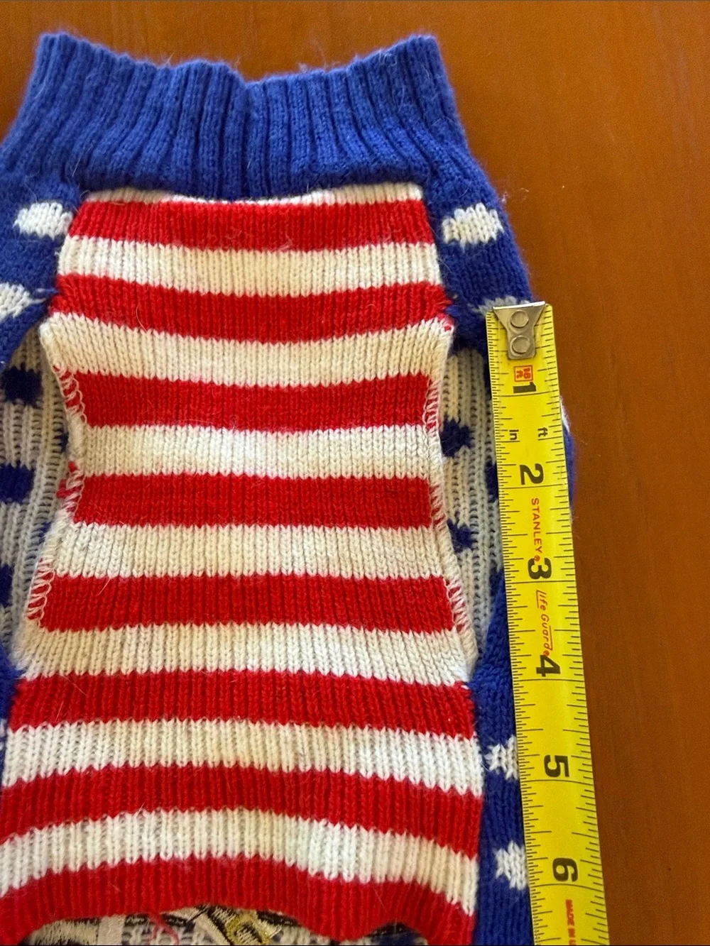 Festive Blue & White Holiday Dog Sweater